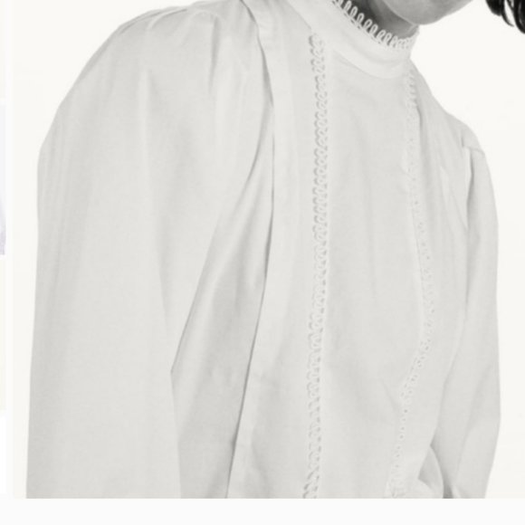 SCALLOPED POPLIN TOP - Picture 3 of 12